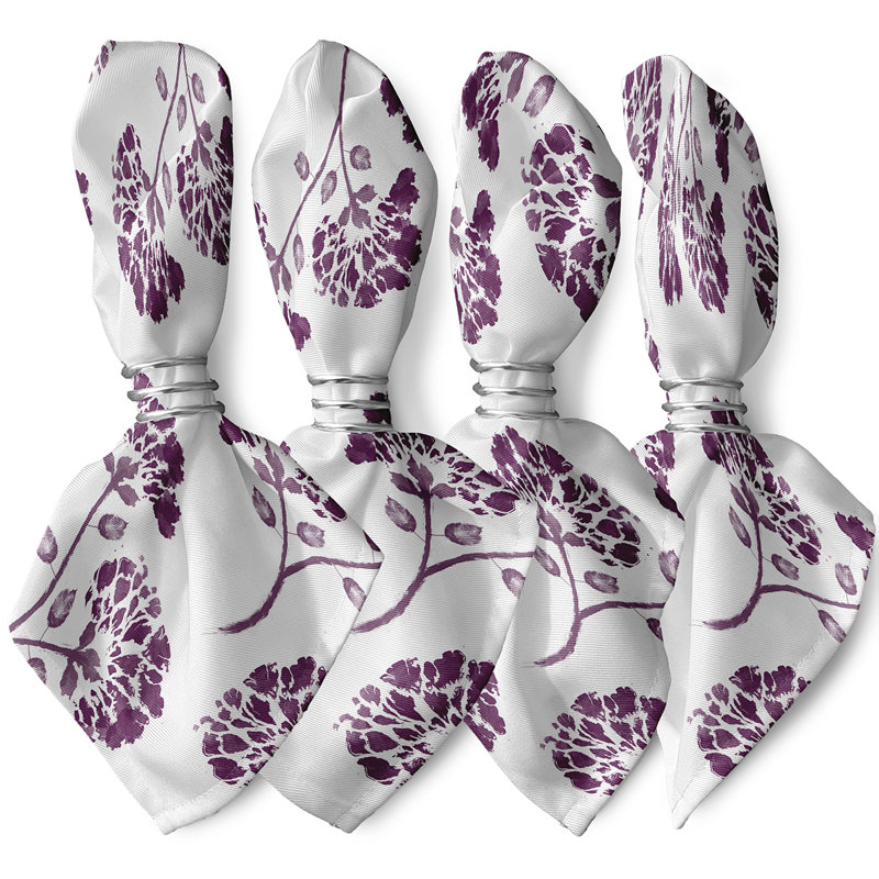 Ensemble de serviettes 4 pièces Gorrell, Mauve