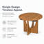 Ensemble de salle à manger rond extensible moderne de 5 pièces avec rallonge amovible de 41 cm (16,2 po), idéal pour les petits espaces.-733520080-733520093