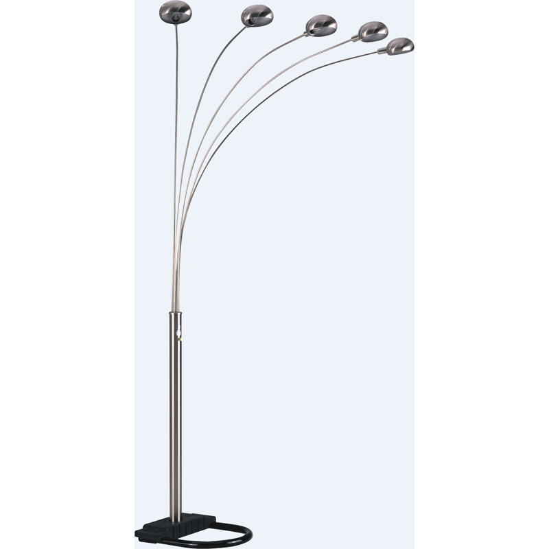 Lampe sur pied traditionnelle 76 po Mehik, Chrome