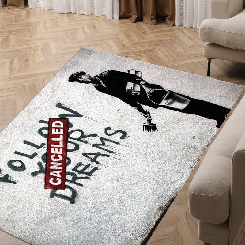Tapis floral doux non tissé à motif floral Symphony
