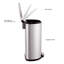 Poubelle à pédale en acier inoxydable semi-ronde 13 gallons (en forme de D) avec couvercle à fermeture en douceur