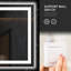 Miroir de salle de bain sans cadre à DEL, miroir intelligent-809660109