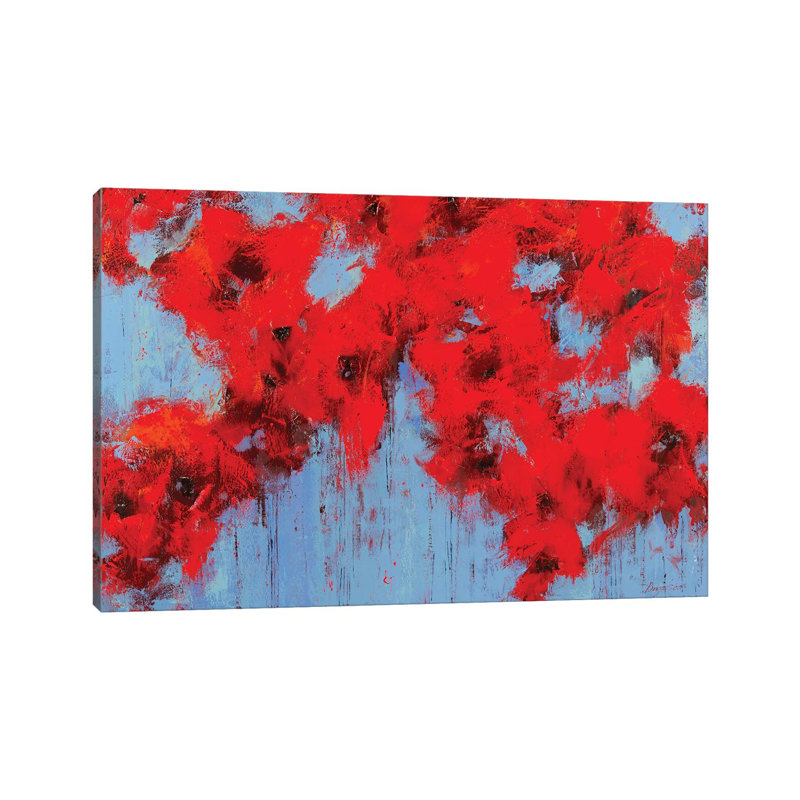 Poppy III By Olena Bogatska - Wrapped Canvas Painting by Olena Bogatska - Wrapped Canvas Painting