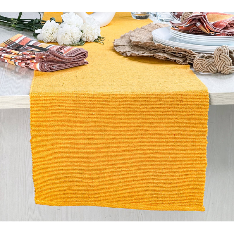 CLASSIC RIBBED TABLE RUNNER, Yellow