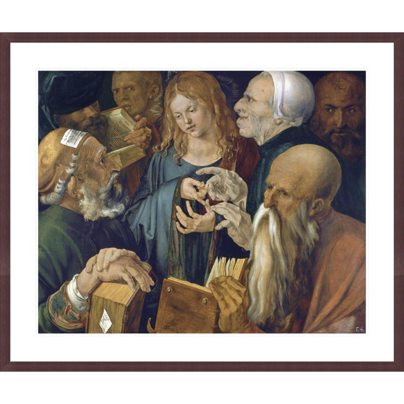 «Jesus Parmi les Docteurs» par Albrecht Dürer, impression giclée encadrée, H 33,5 po x l 39,91 po