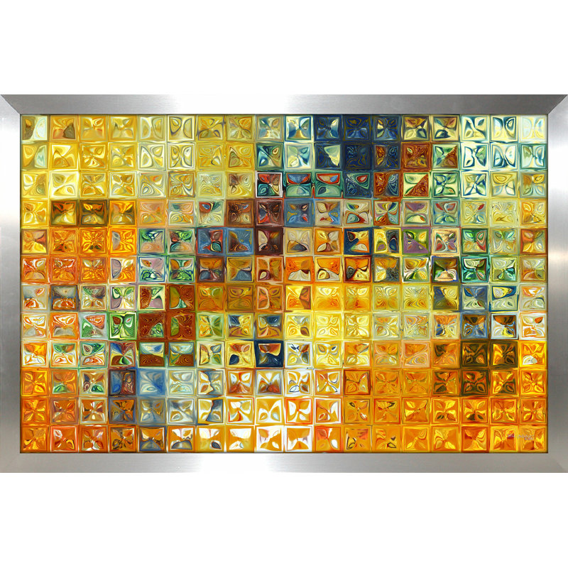 «Tile Art # 6 2012» par Mark Lawrence, reproduction d'art graphique sur toile, H 27,5 po x l 39,5 po x P 0,75 po