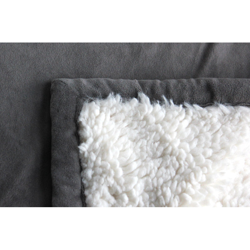 Milbrandt Knitted Throw Blanket, Charcoal/White