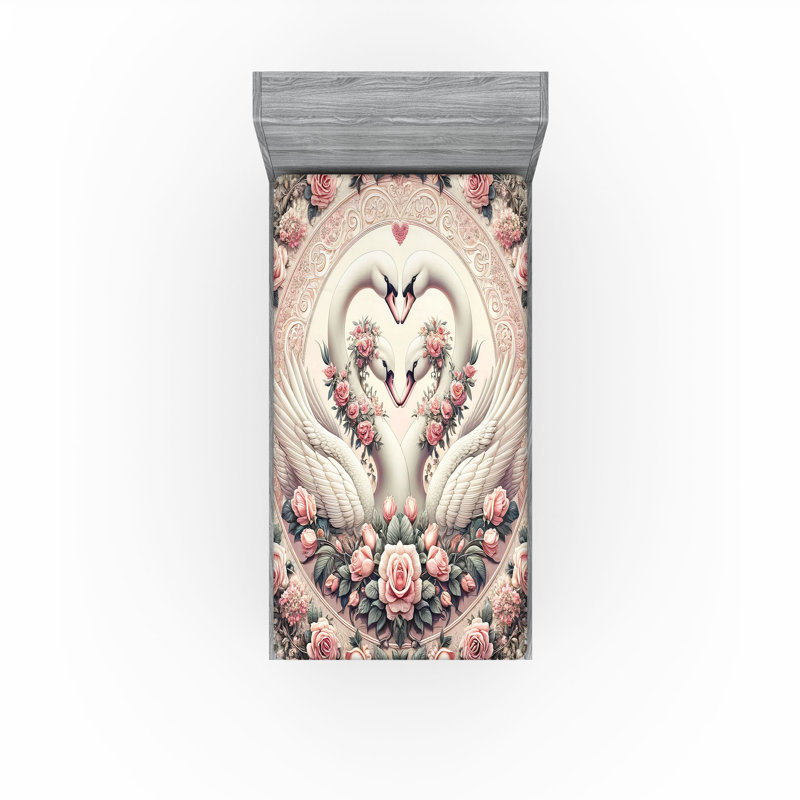 Microfiber Floral Fitted Sheet, Twin XL