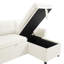 Canapé d'angle confortable avec rangement et prise de recharge pour des moments de détente en famille - Tissu beige pour un usage quotidien
