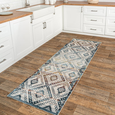 Tapis géométrique lavable à la machine Kajal SpinClean