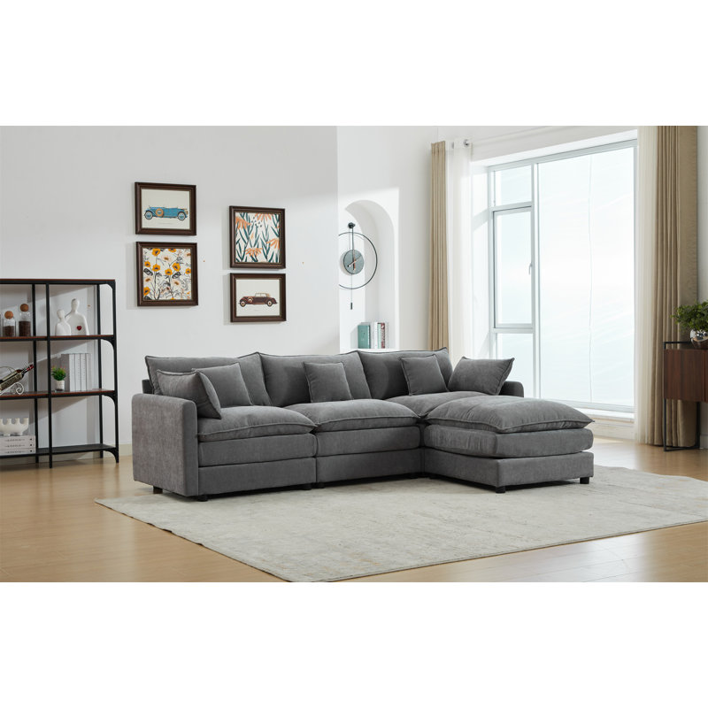Canapé modulaire modulaire, Gris chenille