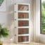 Bacs de rangement empilables et pliables avec couvercles et roulettes-1118235511