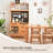 33.46"Solid Wood Pine Brown Sideboard