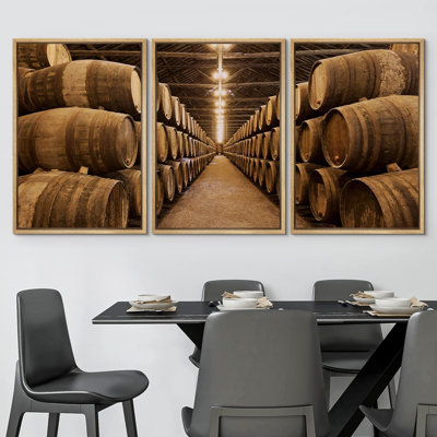 Vintage Retro Oak Wine Barrel Winery Drinks & Cocktails Food Photography Realism Decor Contemporary