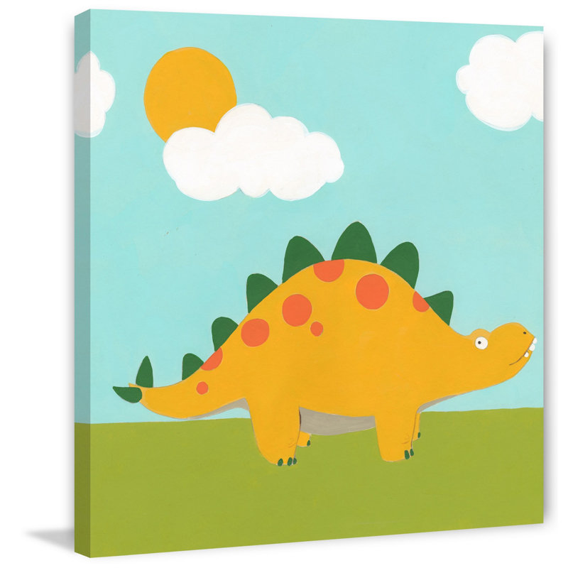 Darrow Playtime Dino II - Painting on Canvas, 45cm H x 45cm W