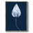 Cyanotype Leaf III Framed Print - Solid Wood-943472255