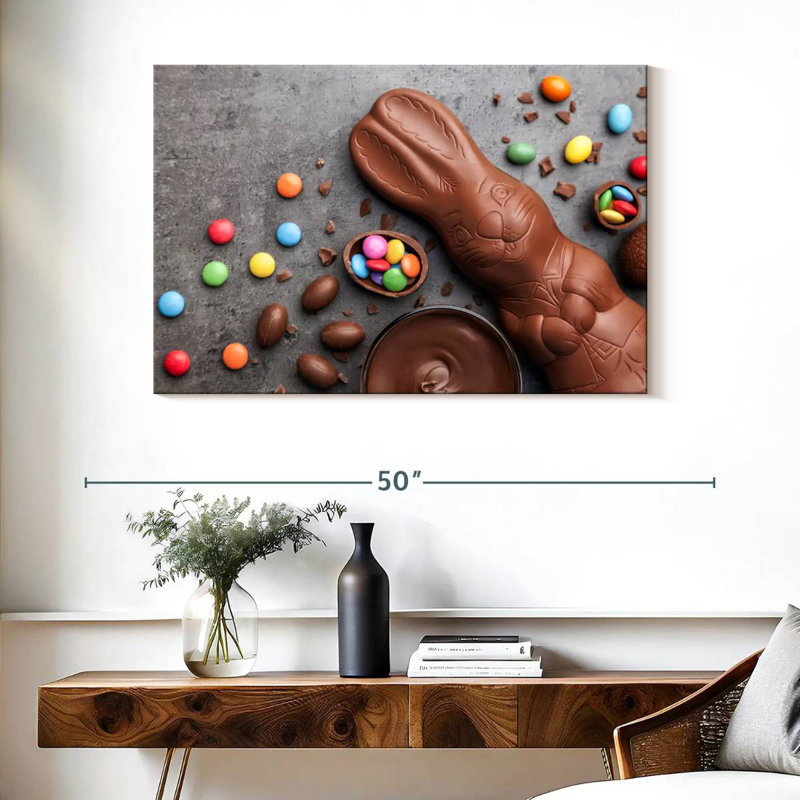 Lapin de Pâques au chocolat Lelend, H 26 po x l 39 po