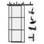 Porte de grange en verre transparent JUBEST Bypass-88574787
