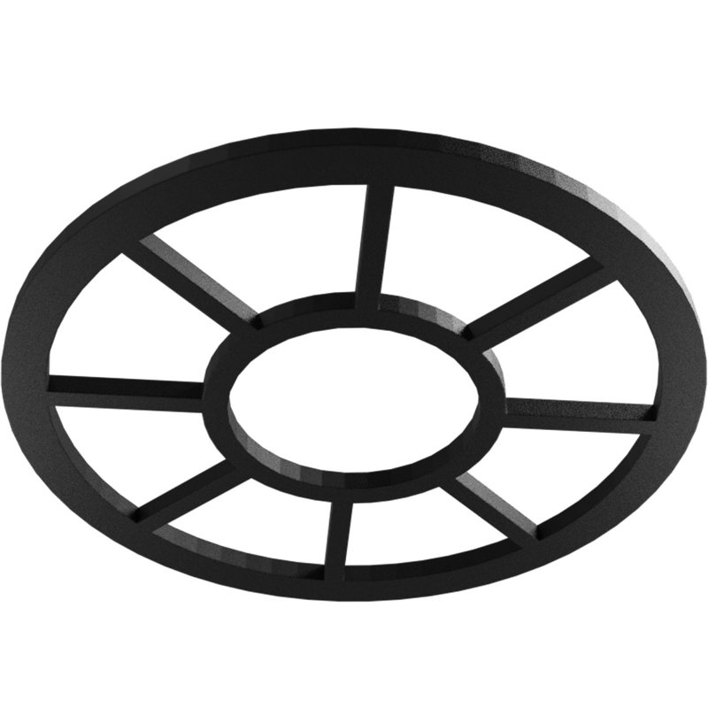 32"OD x 11 5/8"ID x 1"P Grace Architectural Grade PVC Pierced Ceiling Medallion, Black, 32" H x 32" W x 1" D, Black