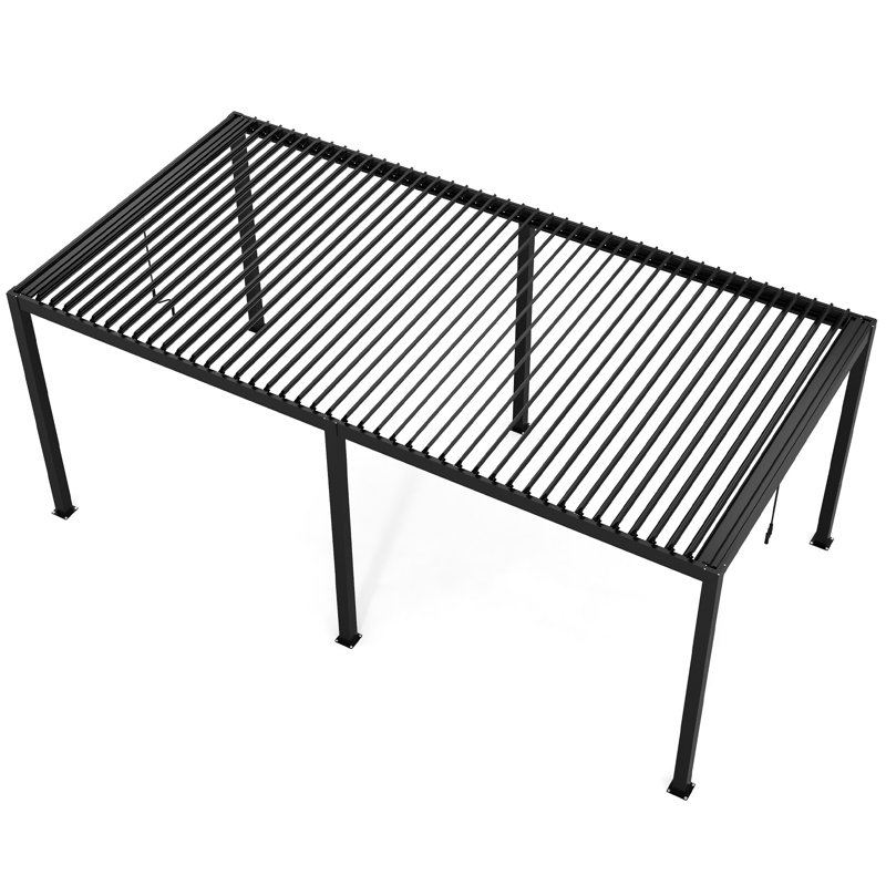 Pergola à persiennes 8640E avec cadre en aluminium 10 x 19 pi et persiennes en acier, 10' x 19'