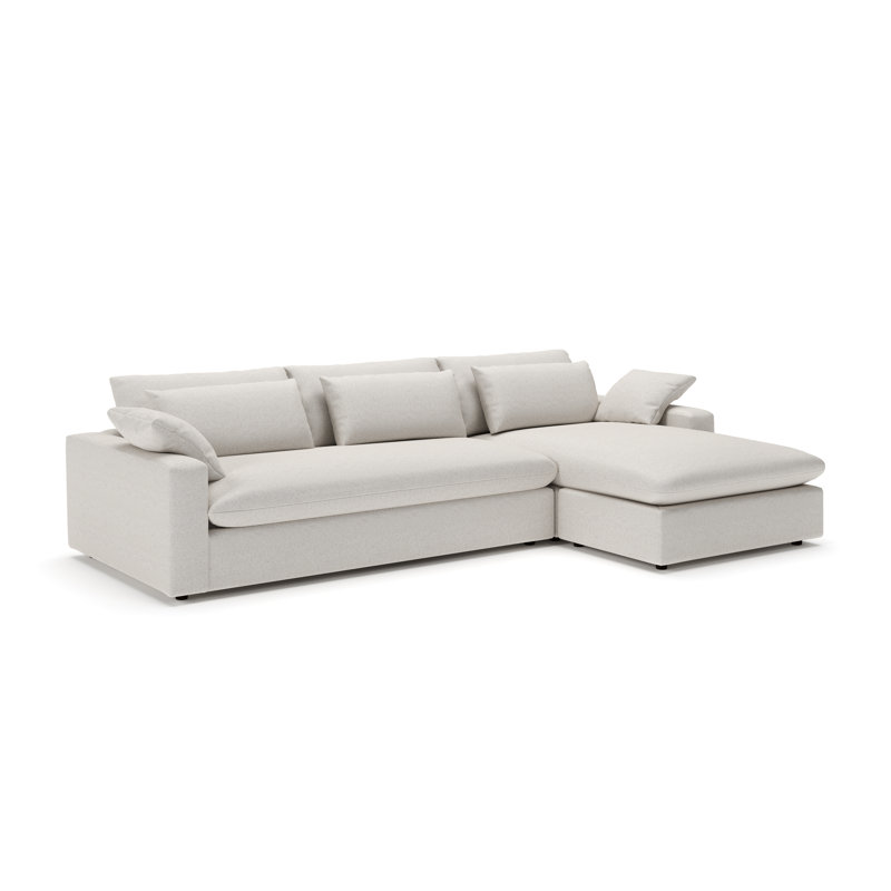 Remy 2-Piece Sectional, Right Hand Facing, Macarena Light Gray Basketweave