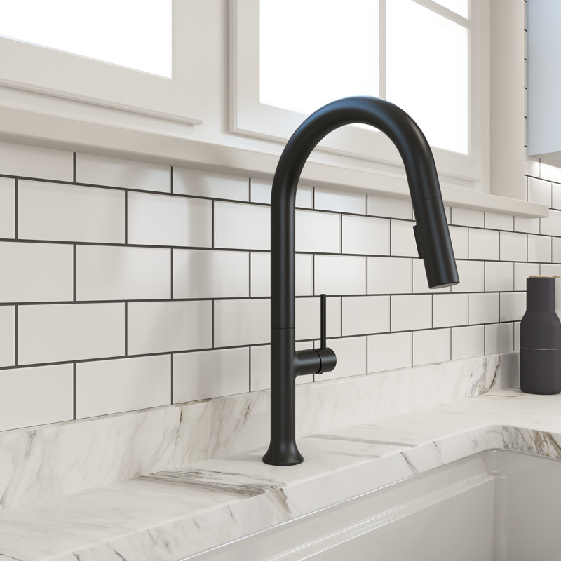 BOCCHI Pull Down Kitchen Faucet, Matte Black