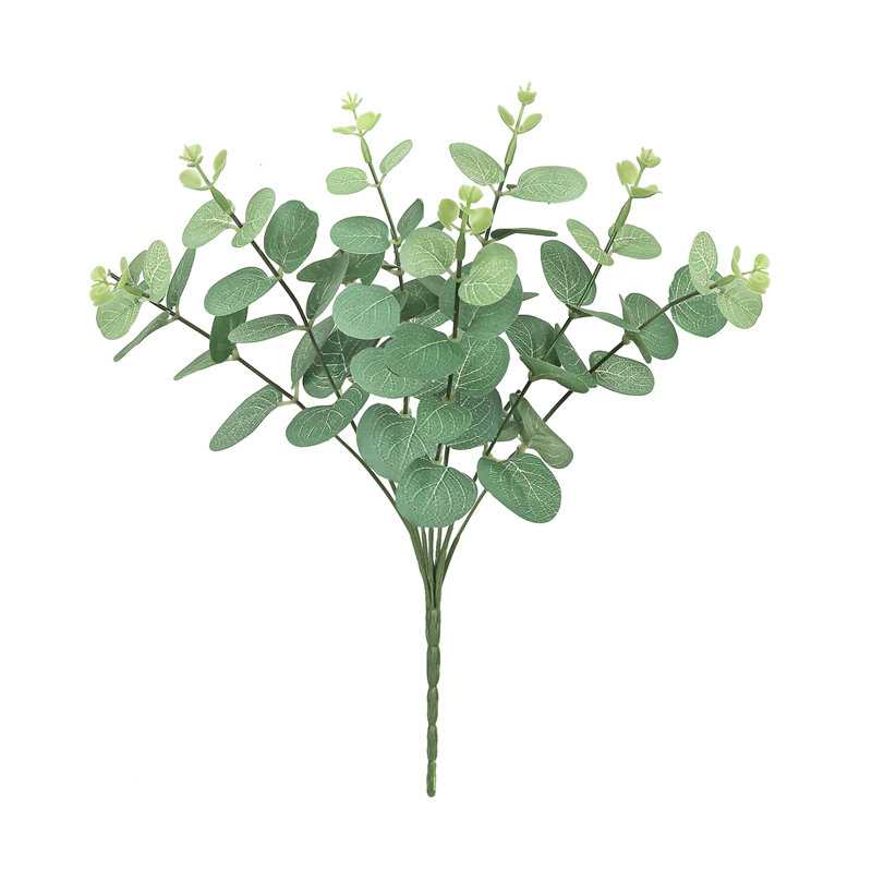 Artificial Eucalyptus Leaf Stem Plant Foliage Bush, Green