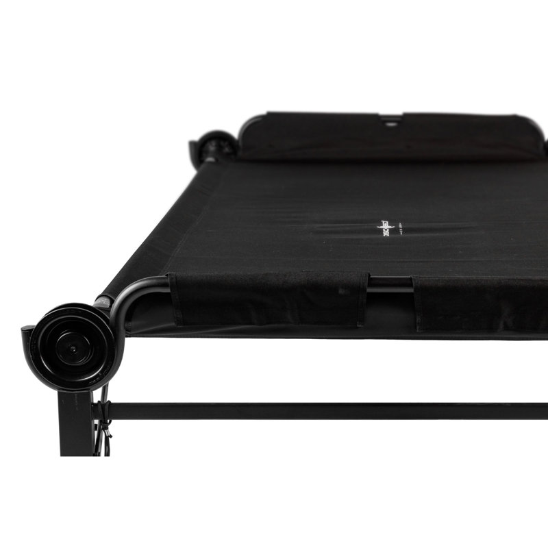 Disc-O-Bed Single Cot, Portable Sleep Solution for Tents, Cabins, Black, 2XL