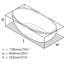 Barcelona 70.25" x 33.625" Freestanding Soaking Bathtub