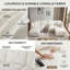 Grand canapé modulaire en forme de U de 128 po avec 2 repose-pieds mobiles, tissu chenille pour le salon et le cinéma maison-129387086