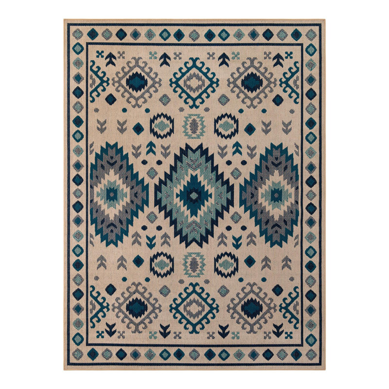 Tapis intérieur / extérieur Marlenia Marlenia, Rectangle 7 pi 10 po x 10 pi