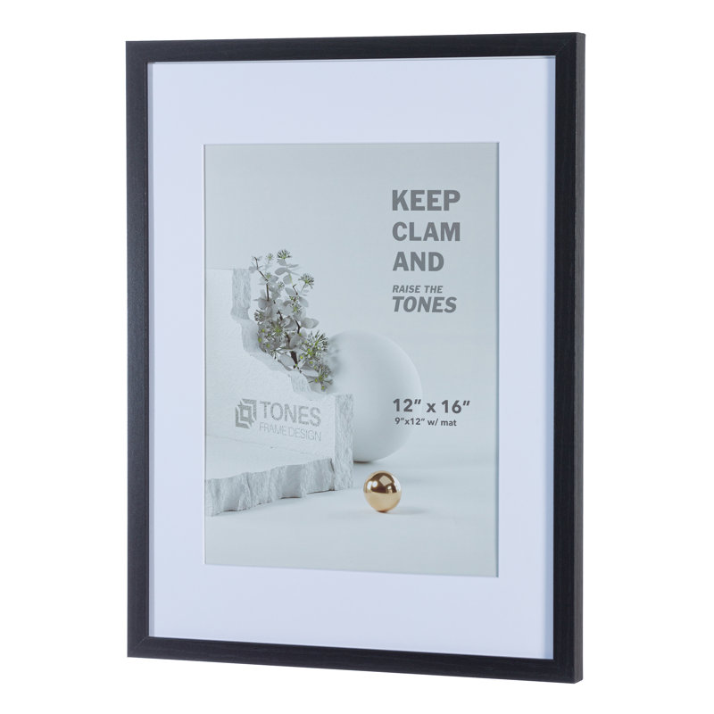 Niambh Rectangular Picture Frame, Black, 12" x 16"
