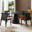 Table de cuisine noire moderne, finition ronde de 46,5 po, Vibe