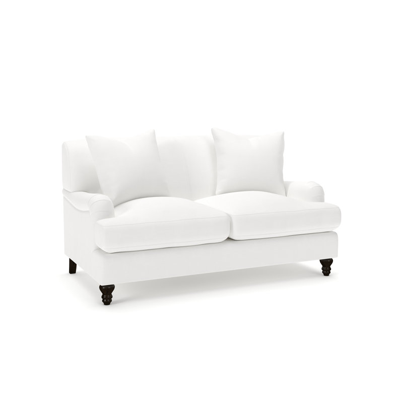 Walters Tight Back Loveseat, Bayou Off White Canvas