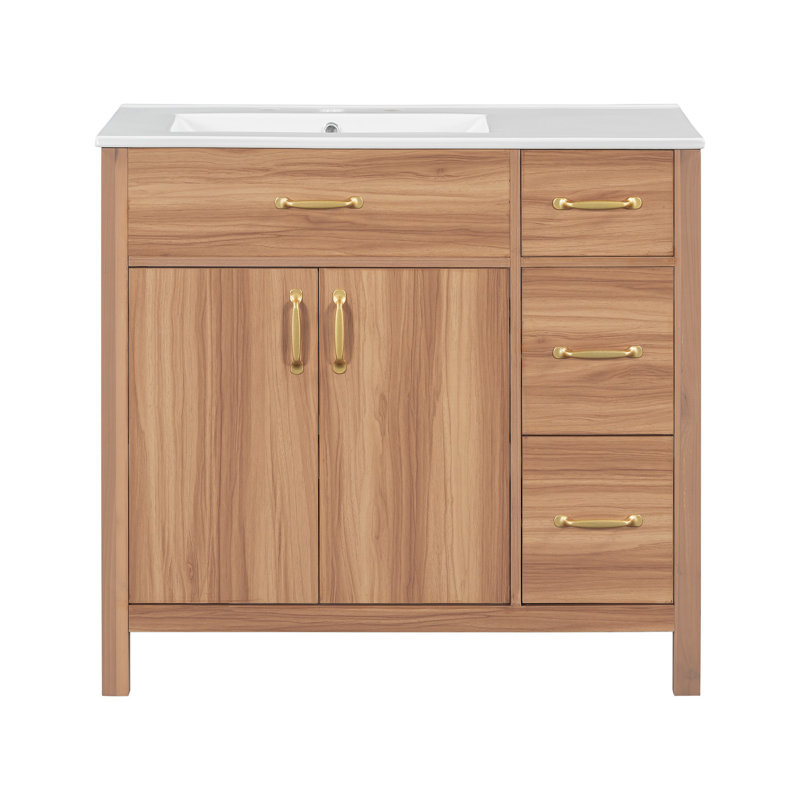 Meuble-lavabo en bois massif 36 po