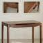 Bureau minimaliste en bois massif de style américain-449490744