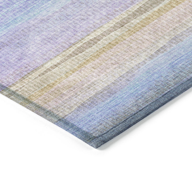 Tapis lavande lavable à la machine intérieur / extérieur Xhevrie, Rectangle 9 pi x 12 pi