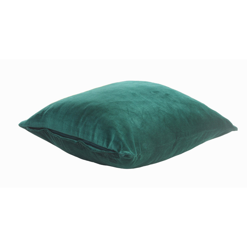 Mila Cotton Reversible Throw Pillow, Pine Green, Polyester