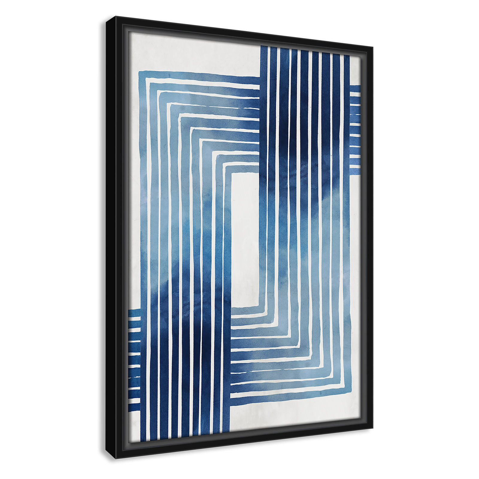 Lanny "In Unison" Painting by Eva Watts, 19.5" H x 13.5" W x 2" D, Black Framed Canvas