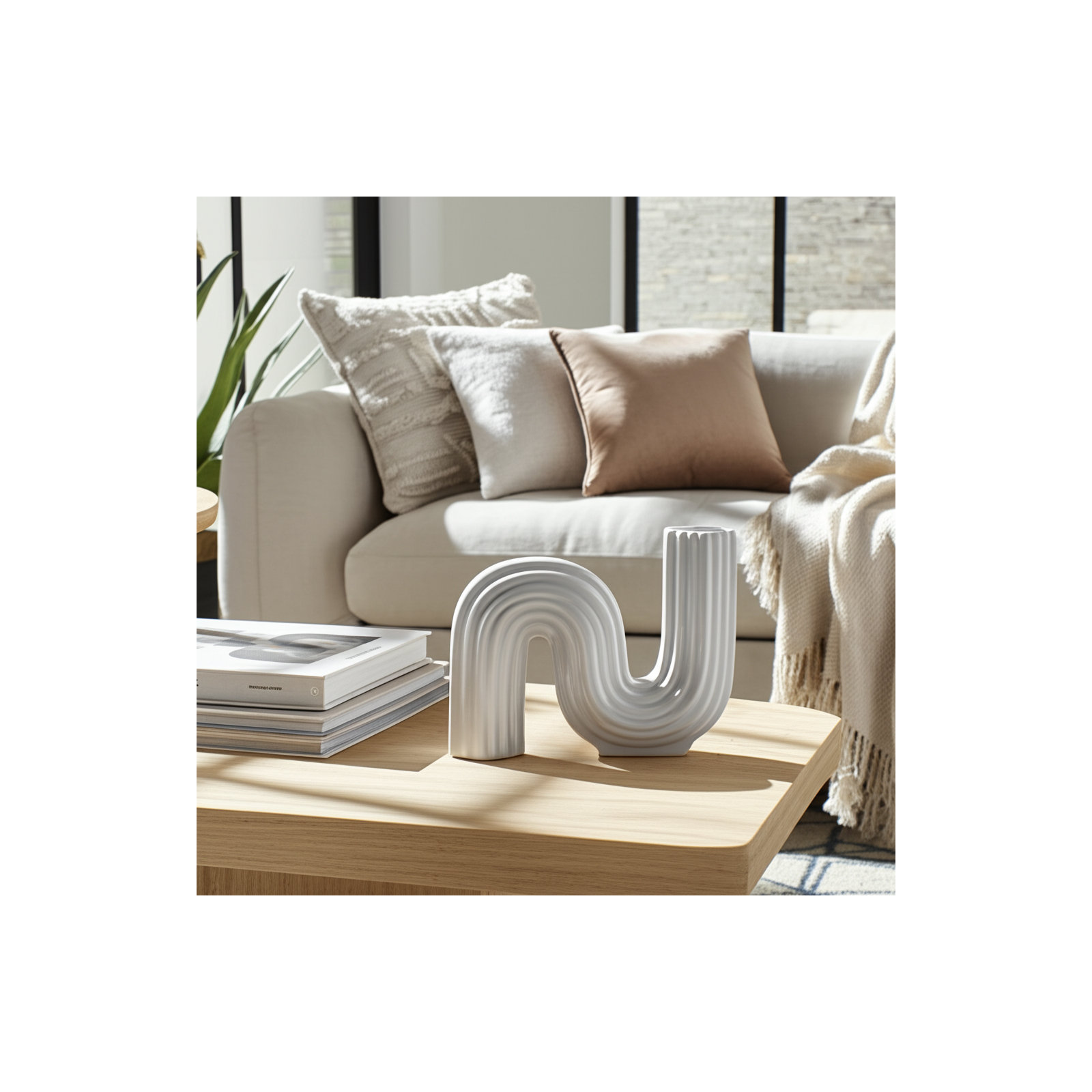Elysia 6'' Table Vase, White