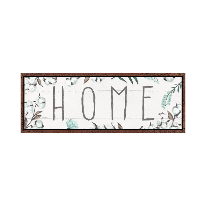 Blessed X by Janelle Penner - Panoramic Print on Canvas, Classic Brown Wood Framed, 30.48 cm H x 91.44 cm W