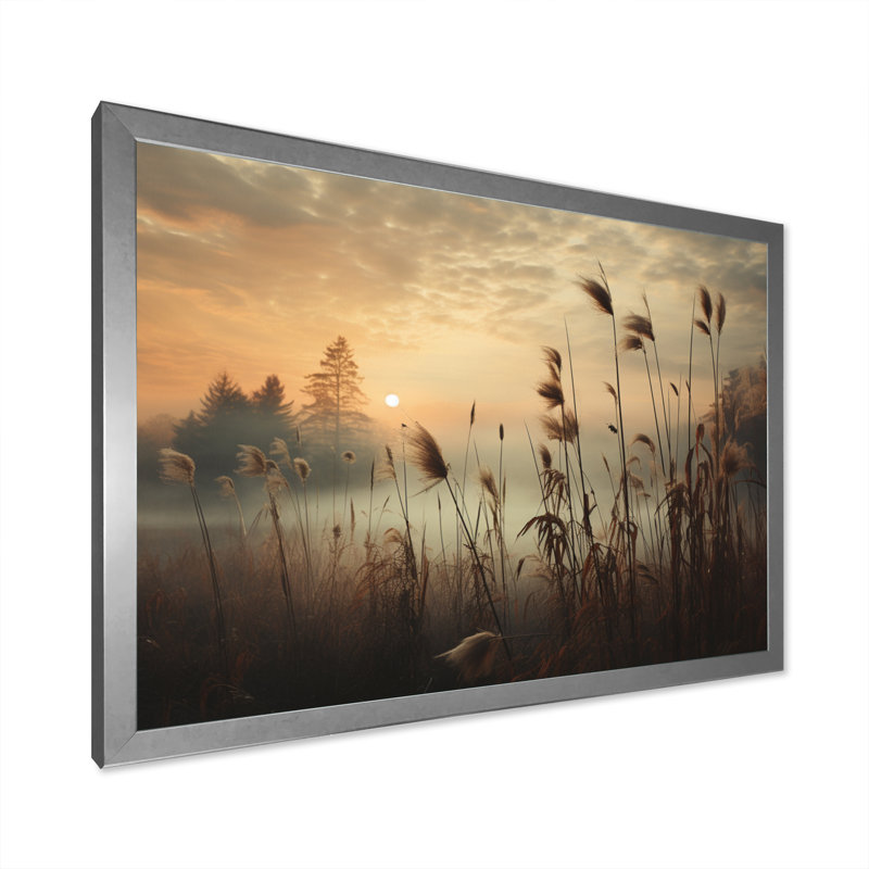 «Sky Ethereal Embrace I», impressions sur toile, Cadre simple argenté, H 12 po x l 20 po x P 1 po