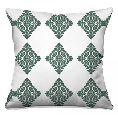 Coussins floraux à motif damassé double face