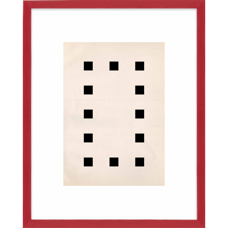 "Construction 2" par Eleni Psyllaki pour Paradissi, art numérique, Cadre rouge, H 30 po x l 24 po x P 1,25 po
