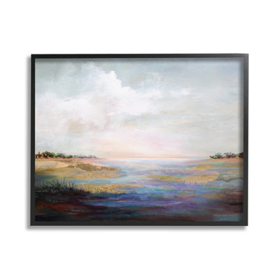 Abstract River Landscape Framed Giclee Art by Karen Hale