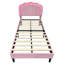 3ft Upholstered Bed With Adjustable Headboard Velvet-703728240