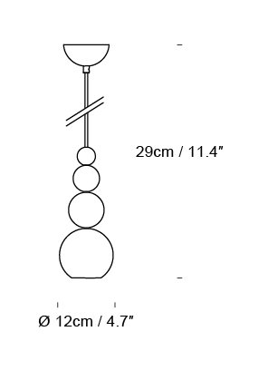 Bubble 1 - Light Pendant, Copper