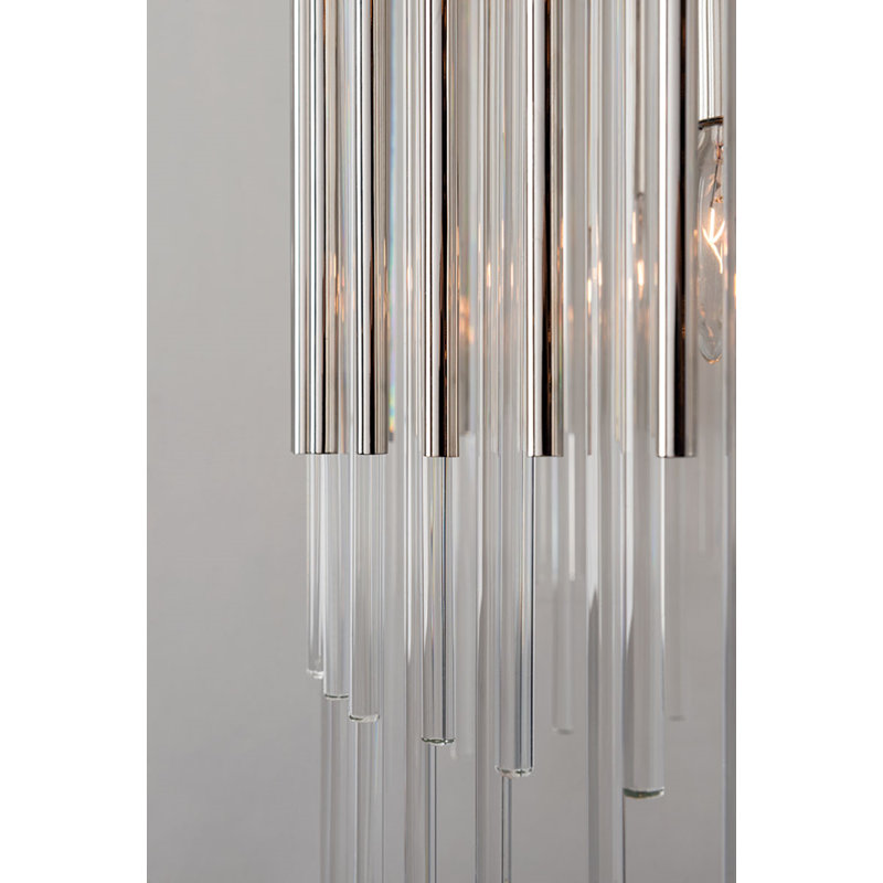 Wallis Single Cylinder Pendant, Polished Nickel, 8