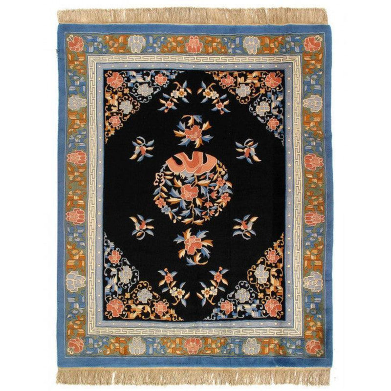 Oriental Area Rug in Navy Blue