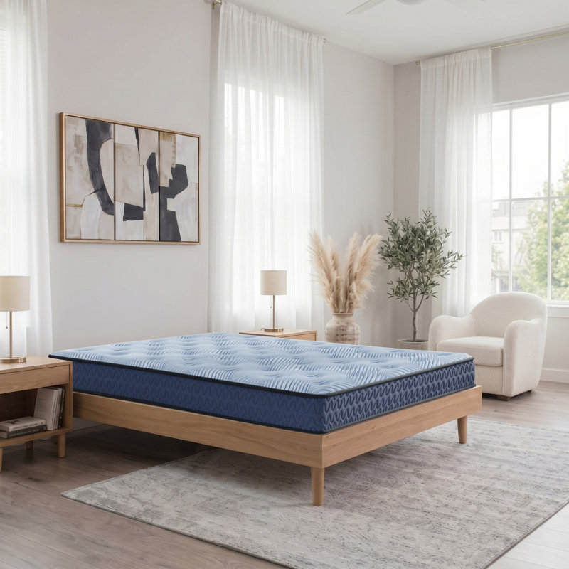 2.0 Bonnell Mattress, Double, Bleu, 8"
